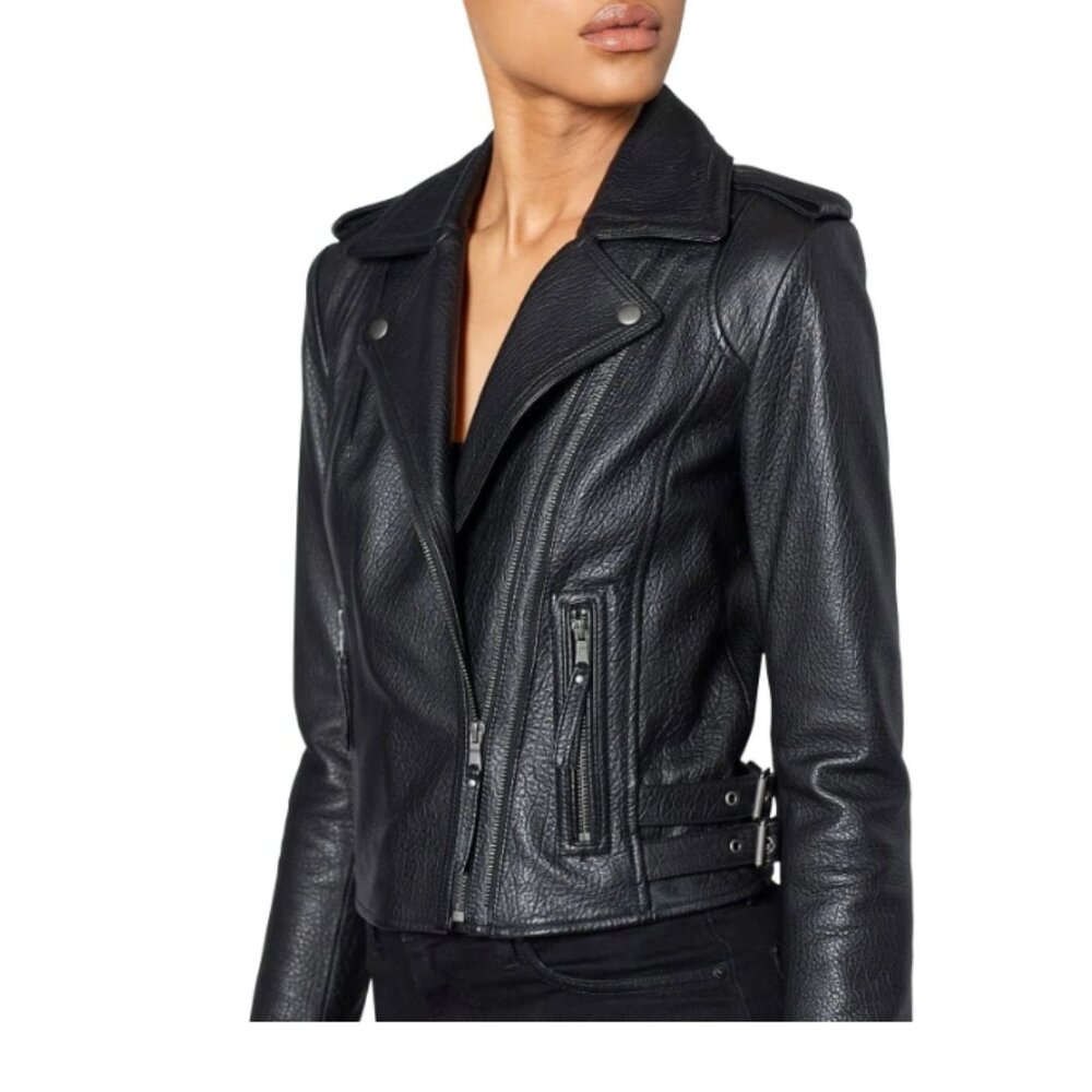 Joie Leolani Leather Jacket in XS